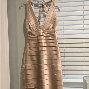 BCBG MAXAZRIA Champagne Halter! Worn once!